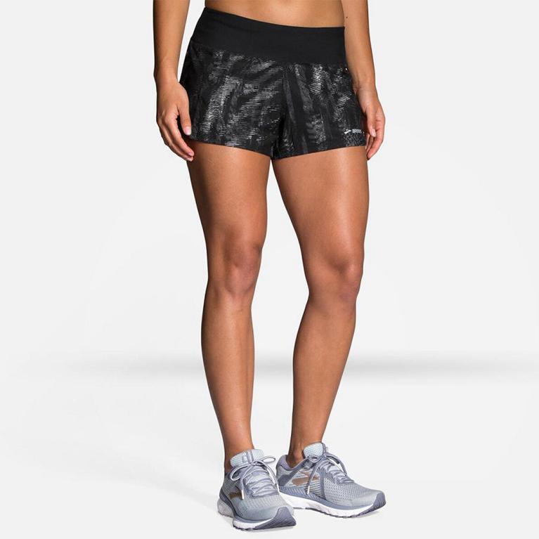 Brooks Chaser 3" Womens Running Shorts - Grey - Indonesia (PWEY-36428)